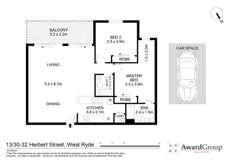 Floorplan of Homely apartment listing, 13/30-32 Herbert Street, West Ryde NSW 2114