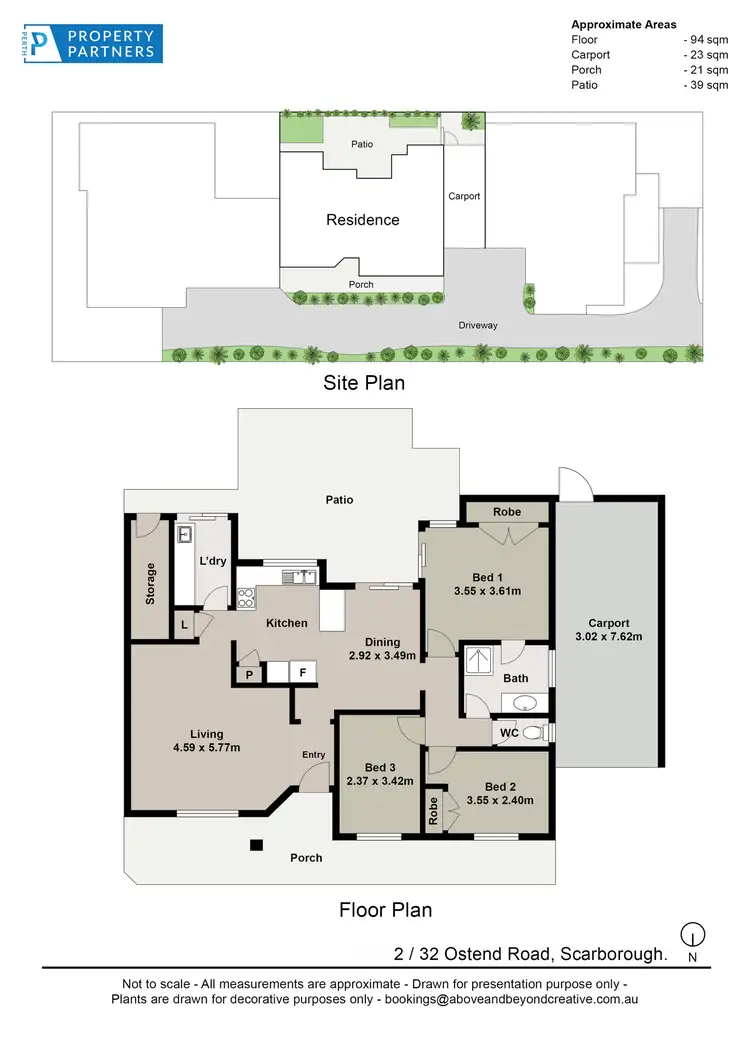 Floorplan of Homely villa listing, 2/32 Ostend Road, Scarborough WA 6019