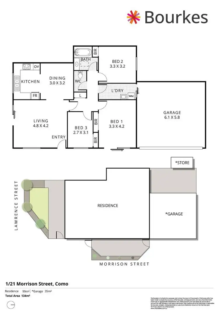 Floorplan of Homely villa listing, 1/21 Morrison Street, Como WA 6152