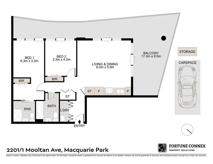 Floorplan of Homely apartment listing, 2201/1 Mooltan Avenue, Macquarie Park NSW 2113