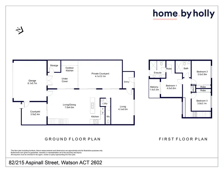 Floorplan of Homely townhouse listing, 82/215 Aspinall Street, Watson ACT 2602