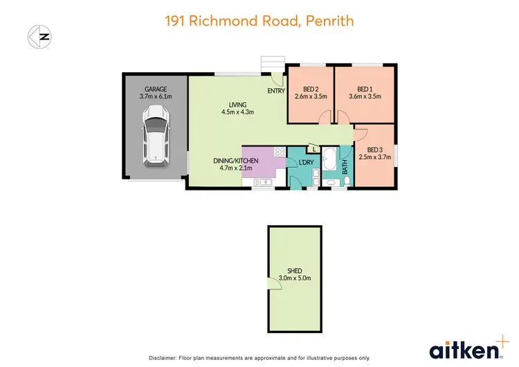 Floorplan of Homely house listing, 191 Richmond Road, Penrith NSW 2750