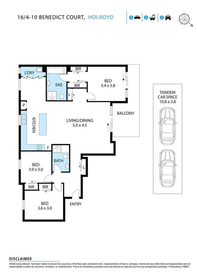 Floorplan of Homely unit listing, Level 3/16/4-10 Benedict Court, Holroyd NSW 2142