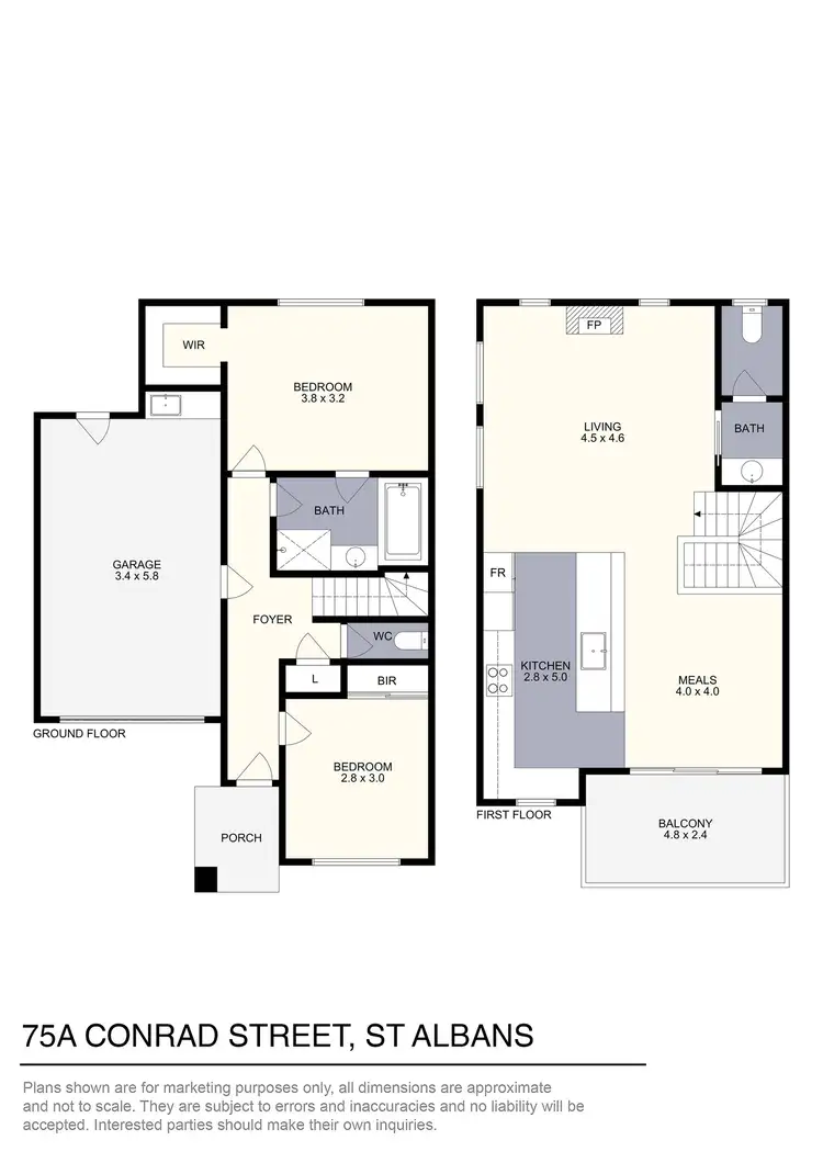 Floorplan of Homely house listing, 75A Conrad Street, St Albans VIC 3021