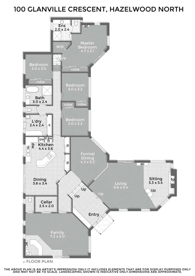 Floorplan of Homely rural property listing, 100 Glanville Crescent, Hazelwood North VIC 3840