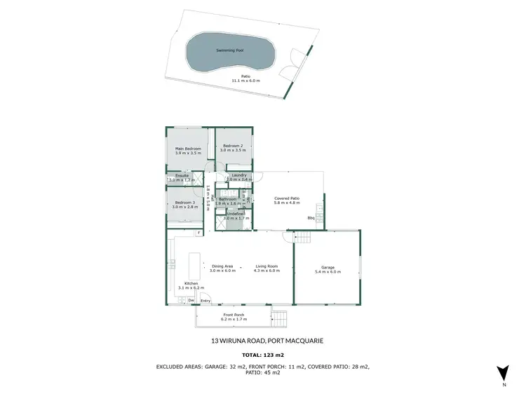 Floorplan of Homely house listing, 13 Wiruna Road, Port Macquarie NSW 2444