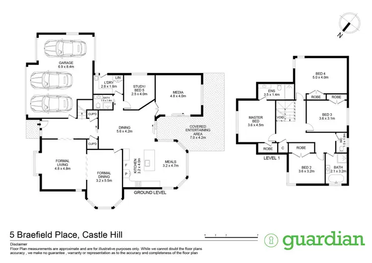 Floorplan of Homely house listing, 5 Braefield Place, Castle Hill NSW 2154
