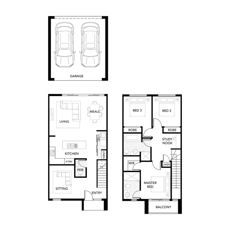 Floorplan of Homely townhouse listing, Lot 41 Wanderer Circuit, Wollert VIC 3750