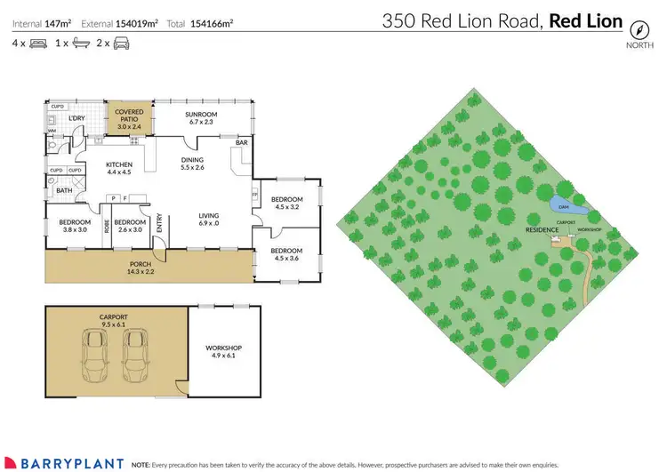 Floorplan of Homely rural property listing, 350 Red Lion Road, Red Lion VIC 3371