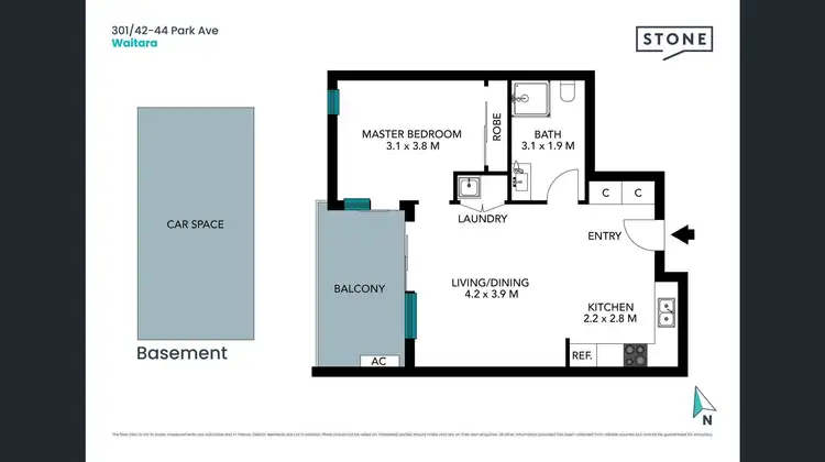 Floorplan of Homely unit listing, 301/42-44 Park Avenue, Waitara NSW 2077