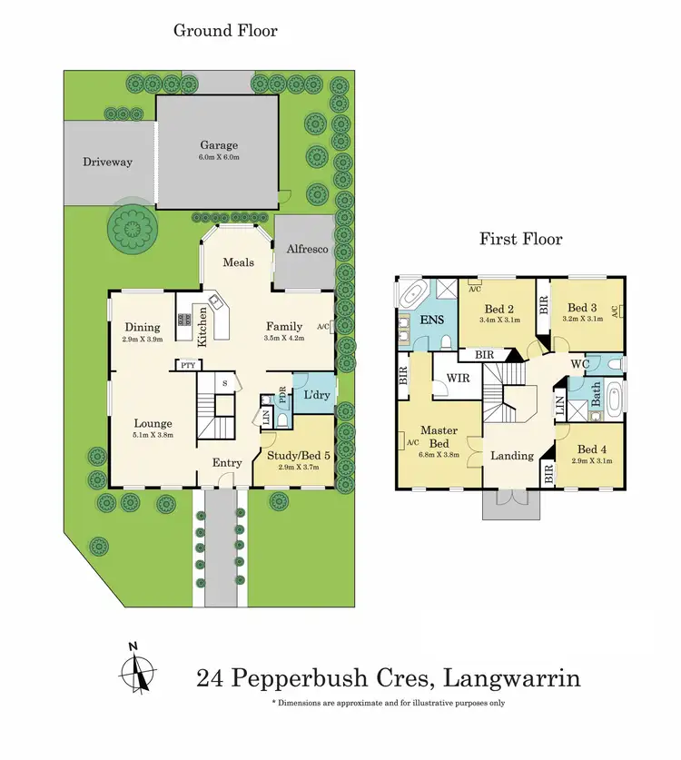 Floorplan of Homely house listing, 24 Pepperbush Crescent, Langwarrin VIC 3910