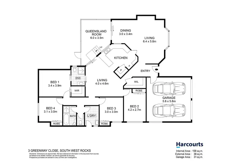 Floorplan of Homely house listing, 3 Greenway Close, South West Rocks NSW 2431