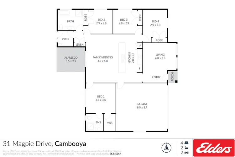 Floorplan of Homely house listing, 31 Magpie Drive, Cambooya QLD 4358