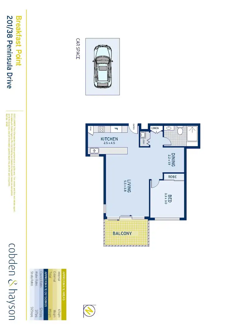 Floorplan of Homely apartment listing, 201/38 Peninsula Drive, Breakfast Point NSW 2137