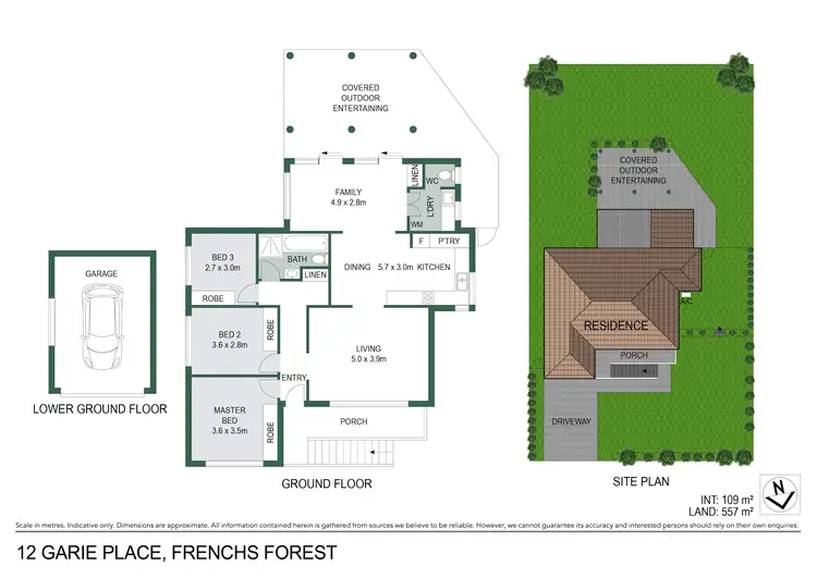 Floorplan of Homely house listing, 12 Garie Place, Frenchs Forest NSW 2086