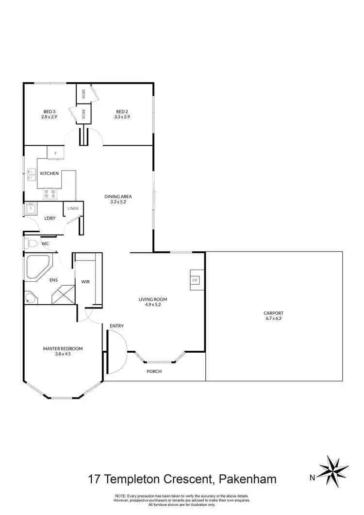 Floorplan of Homely house listing, 17 Templeton Crescent, Pakenham VIC 3810