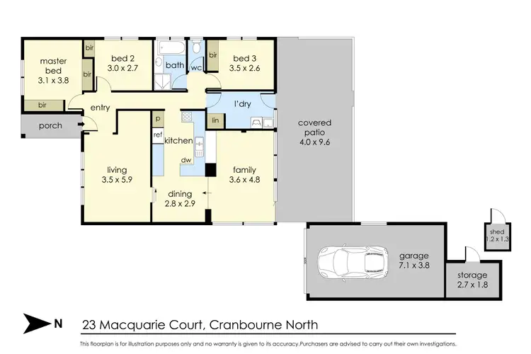 Floorplan of Homely house listing, 23 Macquarie Court, Cranbourne North VIC 3977