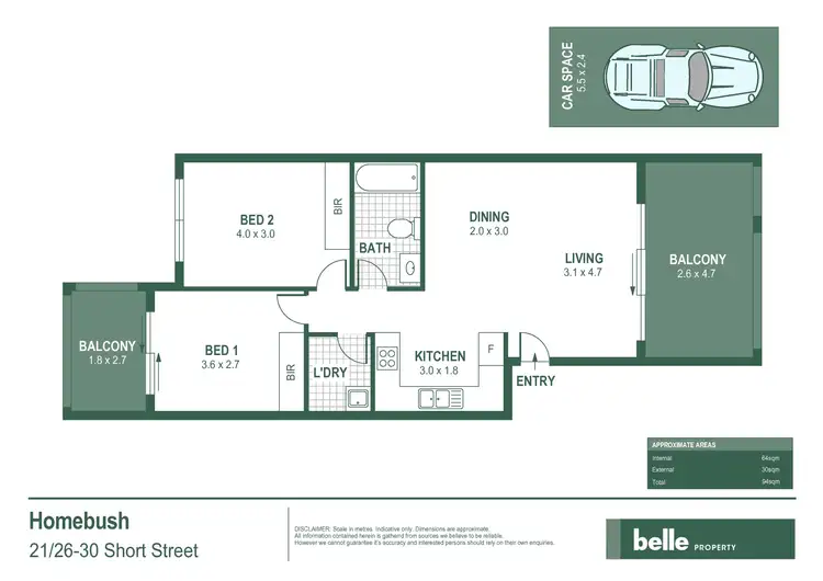 Floorplan of Homely apartment listing, 21/26-30 Short Street, Homebush NSW 2140
