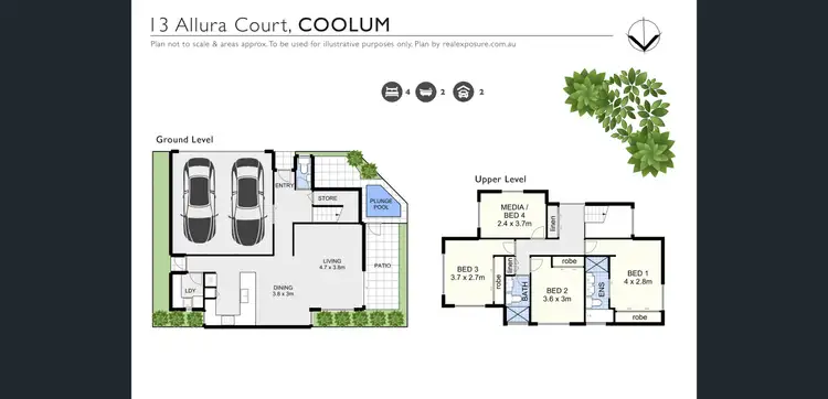 Floorplan of Homely house listing, 13 Allura Circuit, Coolum Beach QLD 4573