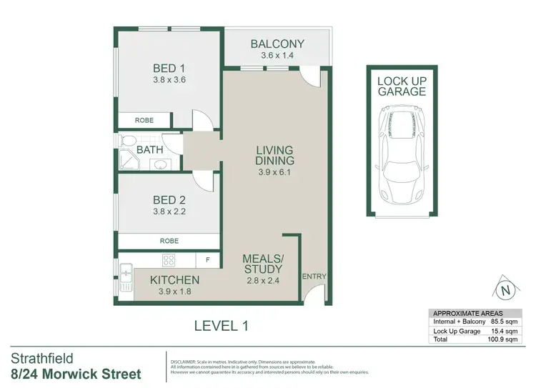 Floorplan of Homely apartment listing, 8/24-26 Morwick Street, Strathfield NSW 2135