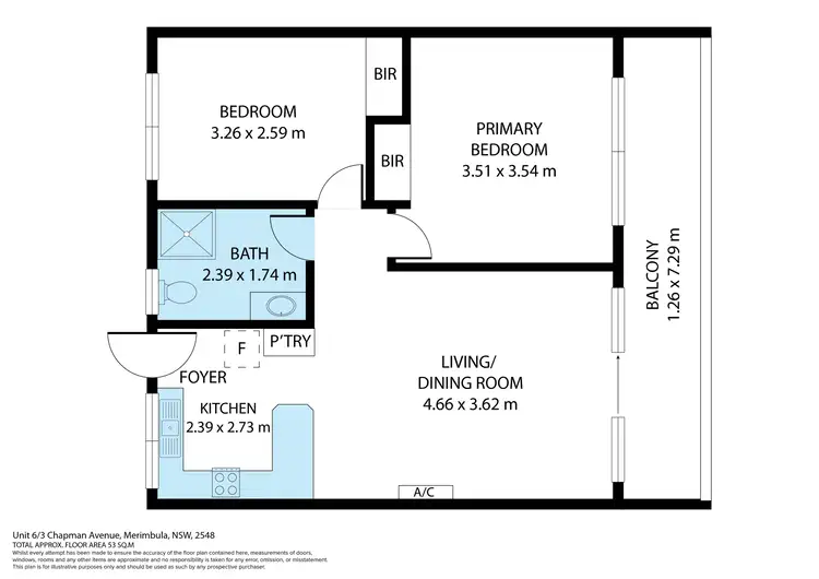 Floorplan of Homely apartment listing, 6/3 Chapman Ave, Merimbula NSW 2548