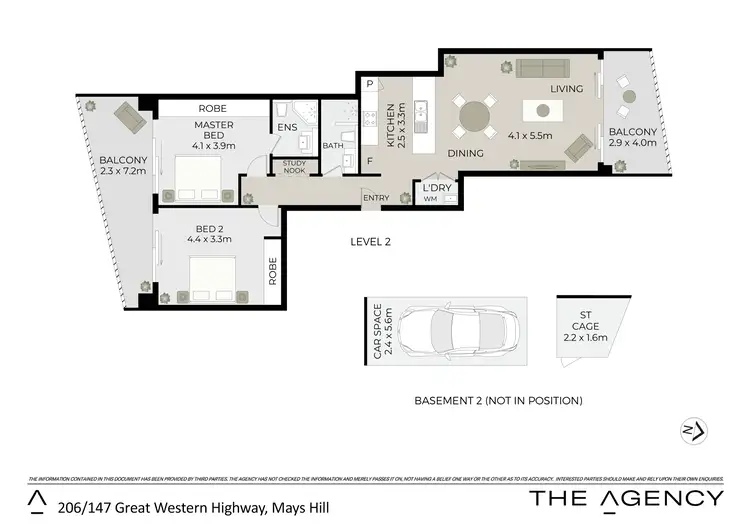 Floorplan of Homely apartment listing, 206/147 Great Western Highway, Mays Hill NSW 2145
