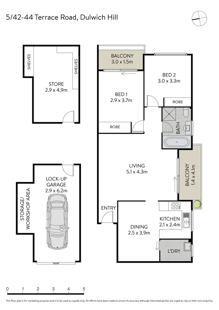 Floorplan of Homely apartment listing, 5/42-44 Terrace Road, Dulwich Hill NSW 2203