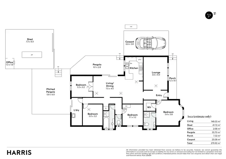 Floorplan of Homely house listing, 61 Cudmore Road, Mccracken SA 5211