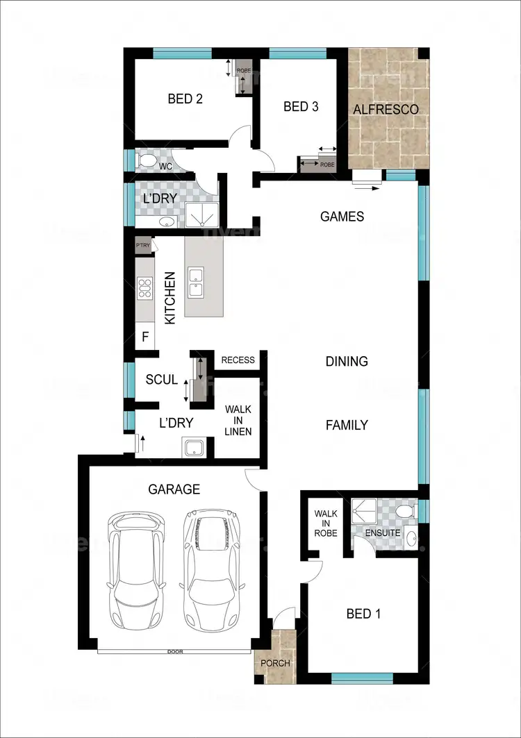 Floorplan of Homely house listing, 10 Tiffany Centre, Dalyellup WA 6230
