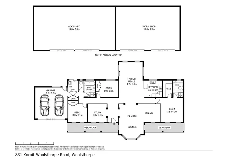 Floorplan of Homely house listing, 831 Koroit-Woolsthorpe Road, Woolsthorpe VIC 3276