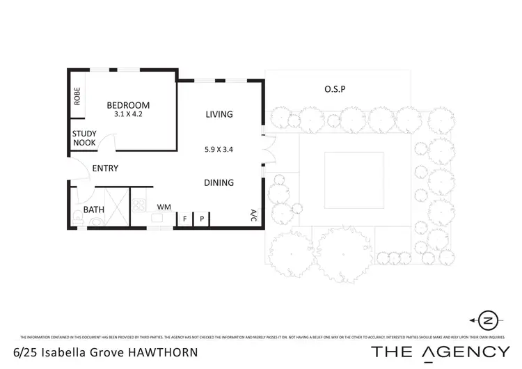 Floorplan of Homely apartment listing, 6/25 Isabella Grove, Hawthorn VIC 3122