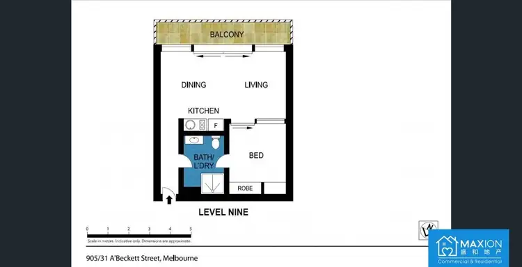 Floorplan of Homely apartment listing, 31 A'beckett Street, Melbourne VIC 3000
