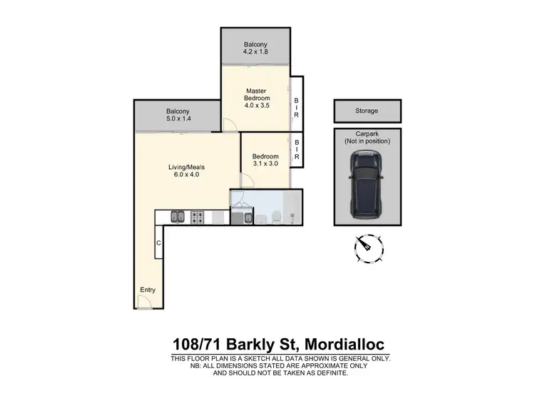 Floorplan of Homely unit listing, 108/71 Barkly Street, Mordialloc VIC 3195