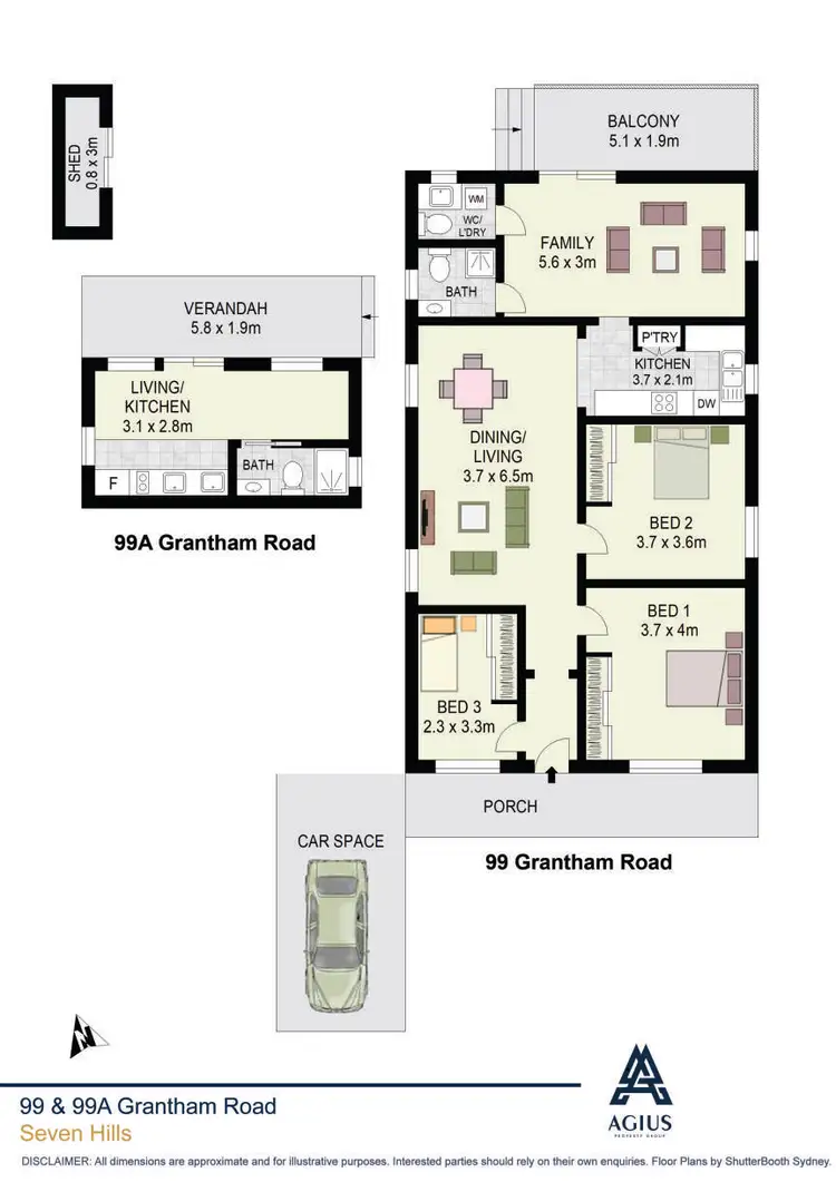 Floorplan of Homely house listing, 99 Grantham Road, Seven Hills NSW 2147