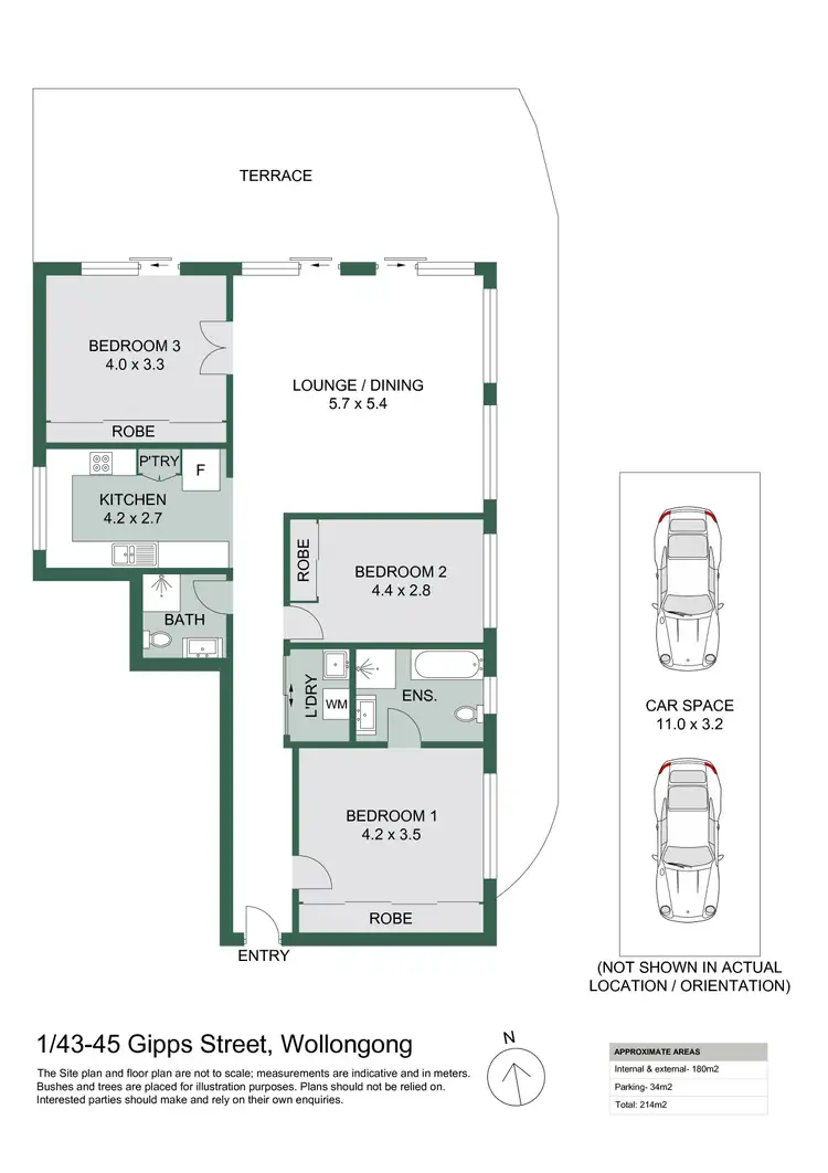 Floorplan of Homely apartment listing, 1/43-45 Gipps Street, Wollongong NSW 2500