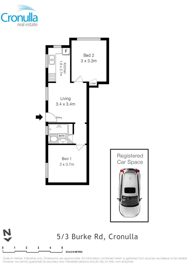 Floorplan of Homely apartment listing, 5/3 Burke Road, Cronulla NSW 2230