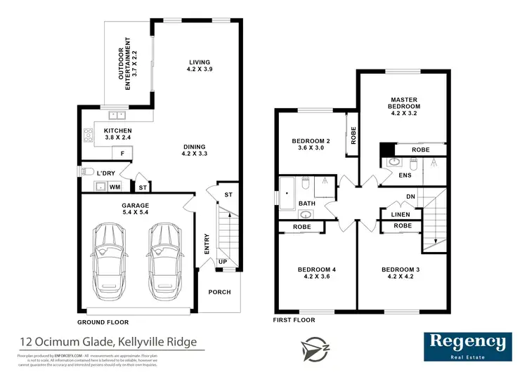 Floorplan of Homely townhouse listing, 12 Ocimum Glade, Kellyville Ridge NSW 2155