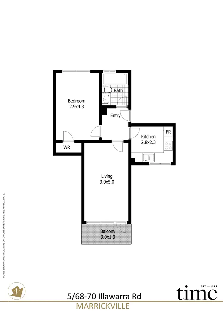 Floorplan of Homely apartment listing, 5/68-70 Illawarra Road, Marrickville NSW 2204