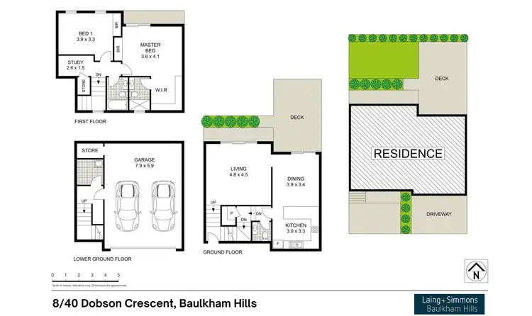Floorplan of Homely townhouse listing, 8/40 Dobson Crescent, Baulkham Hills NSW 2153