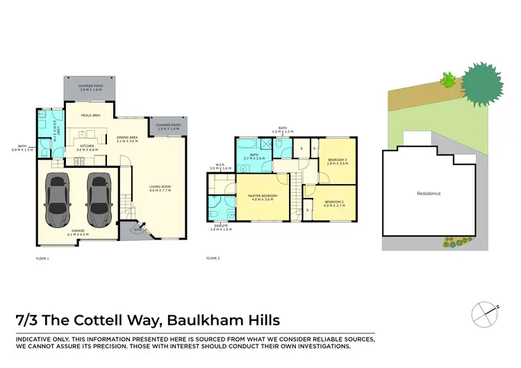 Floorplan of Homely townhouse listing, 7/3 The Cottell Way, Baulkham Hills NSW 2153