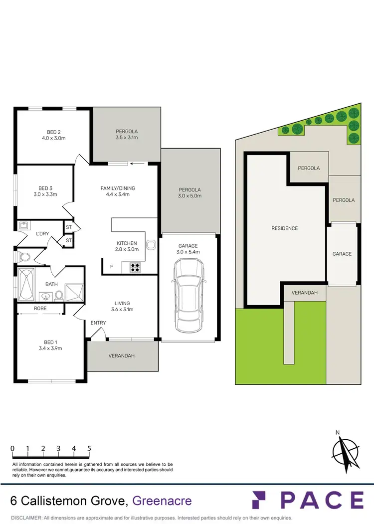 Floorplan of Homely semi-detached listing, 6 Callistemon Grove, Greenacre NSW 2190