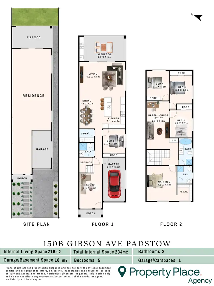 Floorplan of Homely semi-detached listing, 150B Gibson Avenue, Padstow NSW 2211