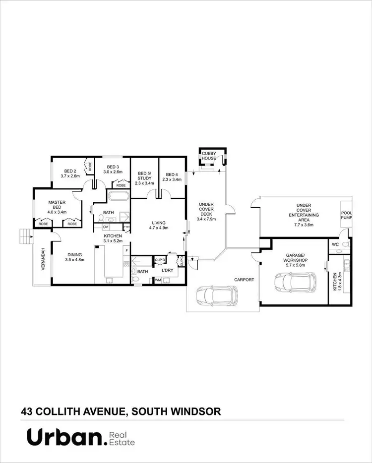 Floorplan of Homely house listing, 43 Collith Avenue, South Windsor NSW 2756