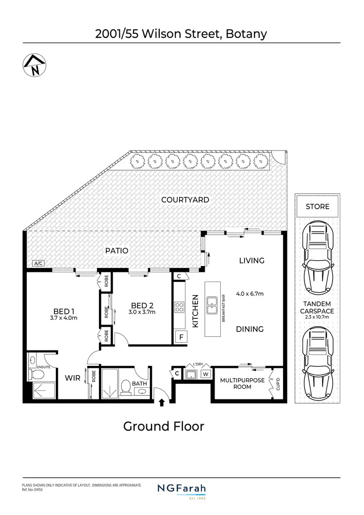Floorplan of Homely apartment listing, 2001/55 Wilson Street, Botany NSW 2019