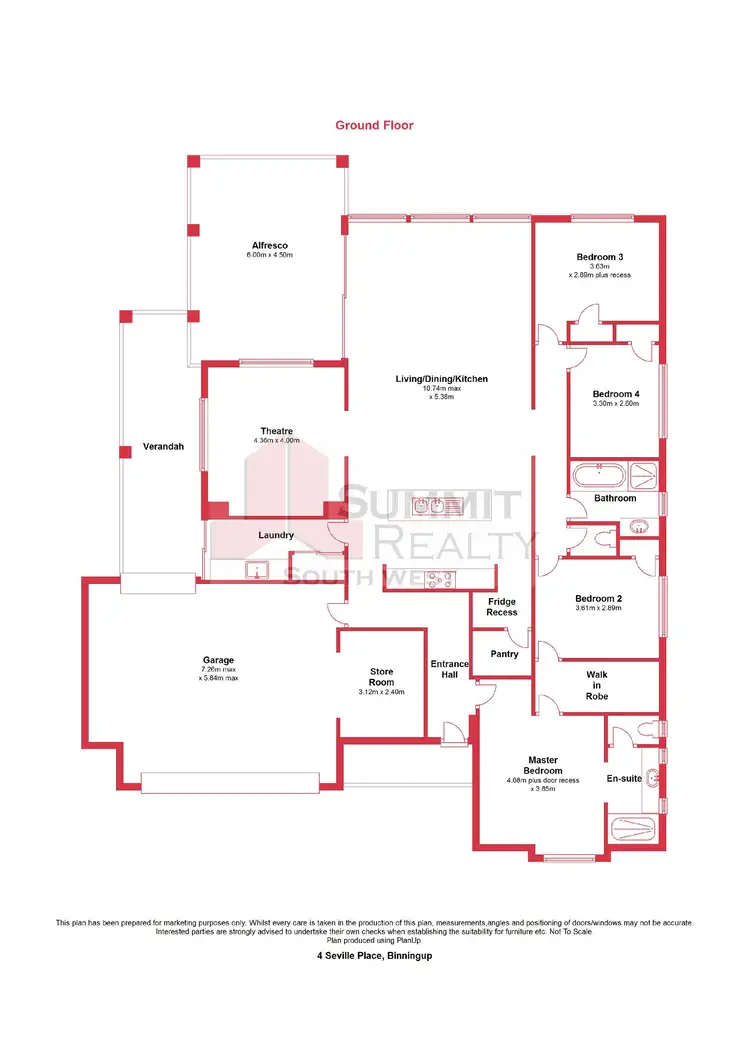 Floorplan of Homely house listing, 4 Seville Place, Binningup WA 6233