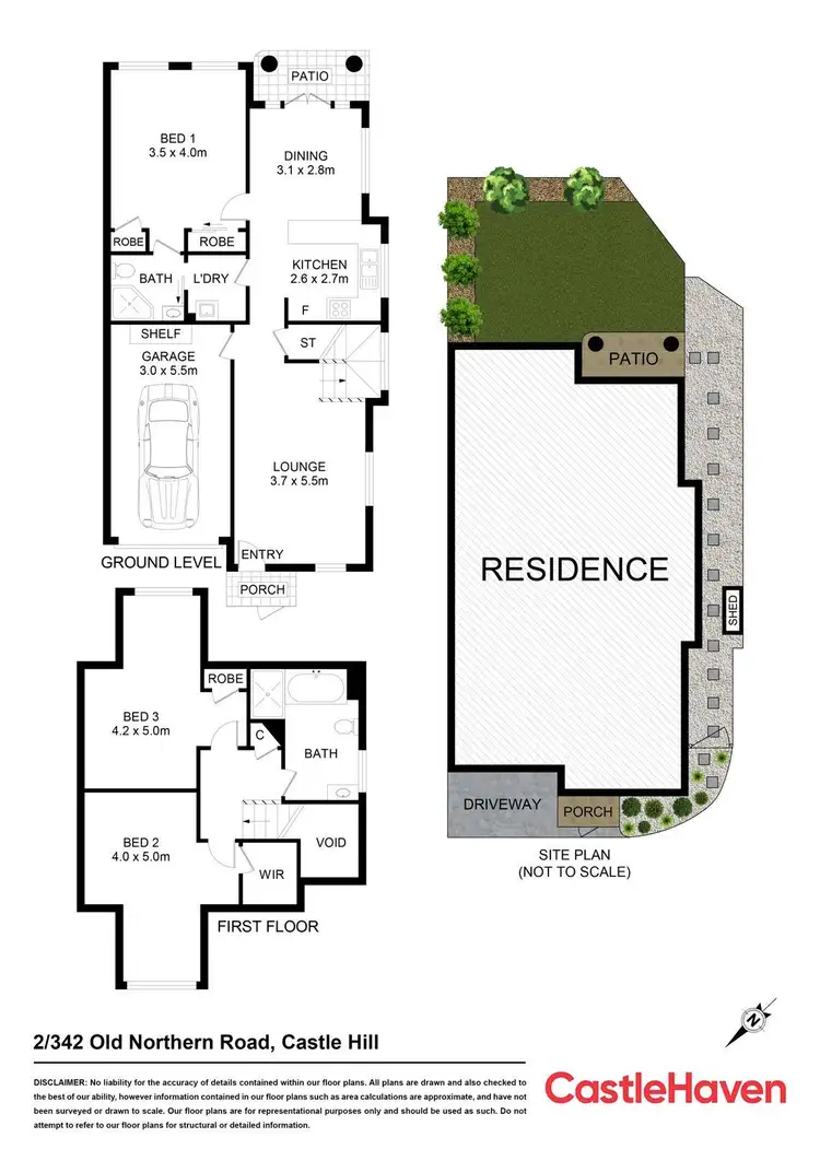 Floorplan of Homely townhouse listing, 2/342 Old Northern Road, Castle Hill NSW 2154