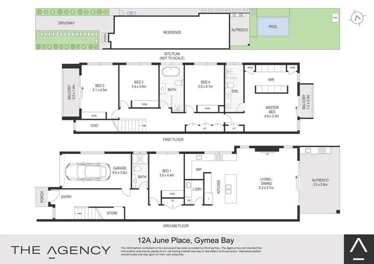 Floorplan of Homely semi-detached listing, 12A June Place, Gymea Bay NSW 2227
