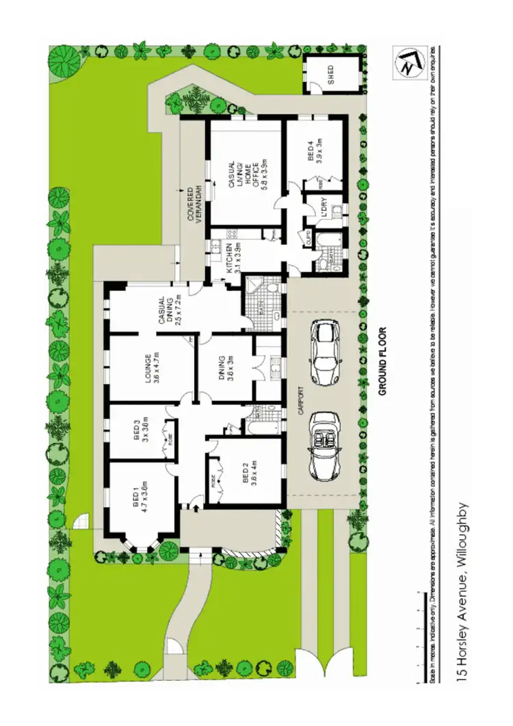 Floorplan of Homely house listing, 15 Horsley Avenue, Willoughby NSW 2068