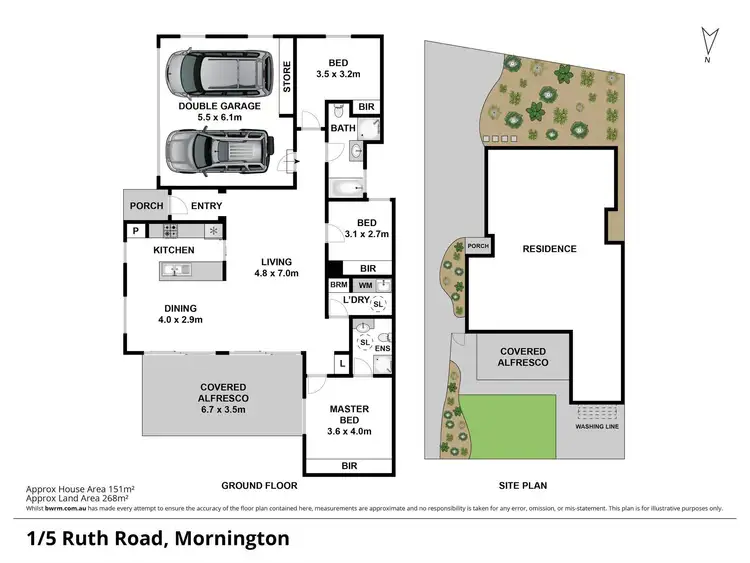 Floorplan of Homely unit listing, 1/5 Ruth Road, Mornington VIC 3931