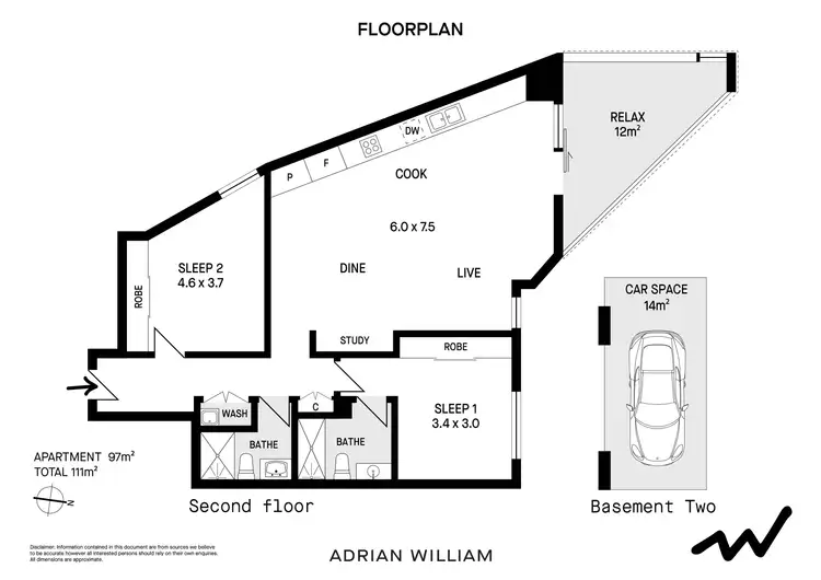 Floorplan of Homely apartment listing, A307/359 Illawarra Road, Marrickville NSW 2204